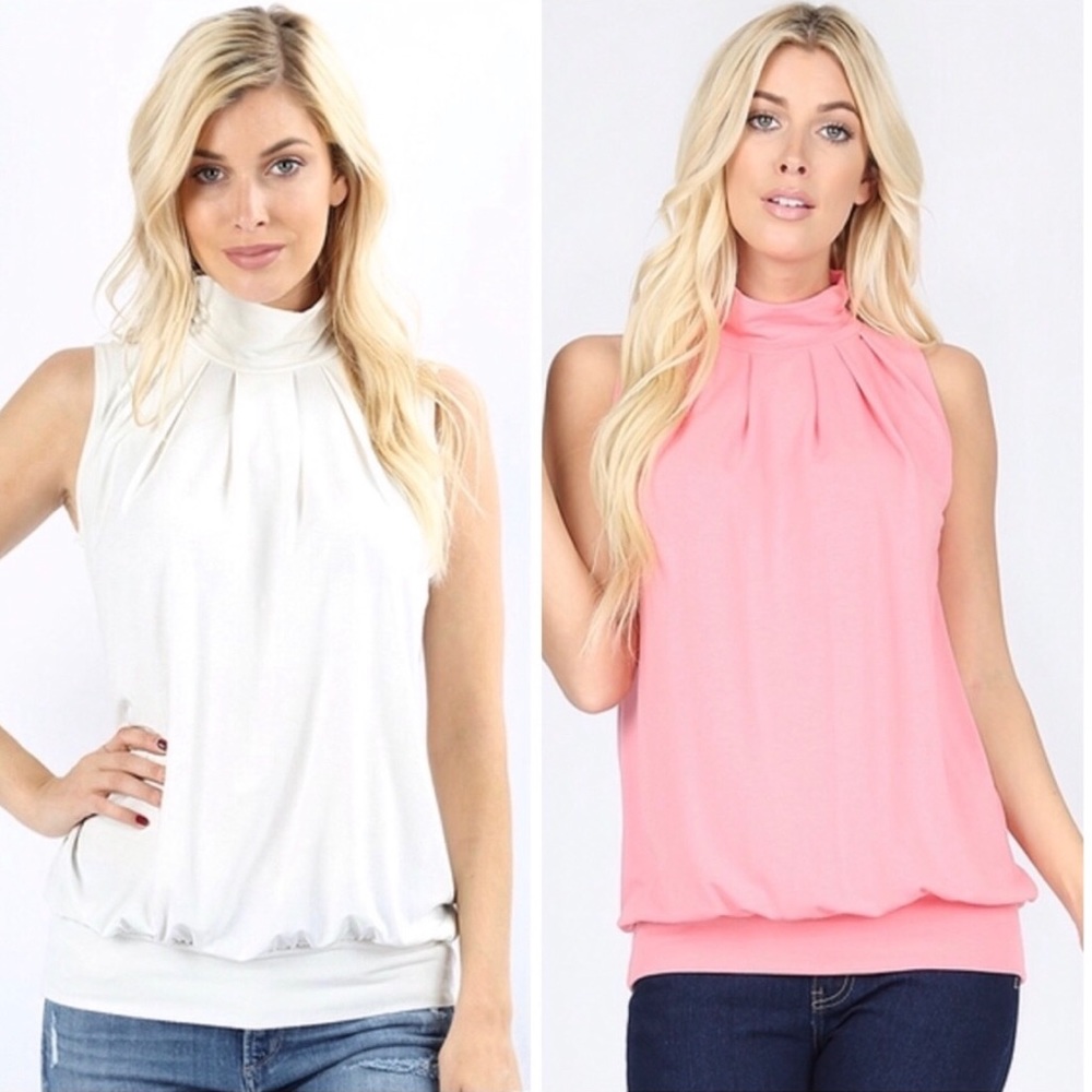 Gorgeous Sleeveless high neck top with waistband